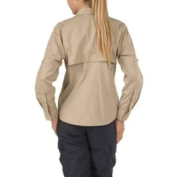 5.11 62070-162-XS Women's Long Sleeve Taclite Shirt, TDU Khaki, X-Small