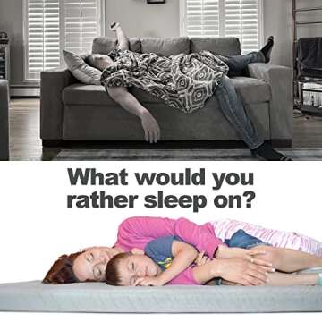 Better Habitat SleepReady Portable Floor Bed | 3 inch 100% CertiPUR-US Memory Foam | Twin, Single | Sleeping Pad, Camping Mattress | Roll Out, Foldable, Waterproof Cover, Travel Bag | 1 yr Warranty