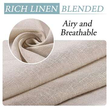 H.VERSAILTEX Outdoor Linen Sheer Curtains - Durable and Elegant