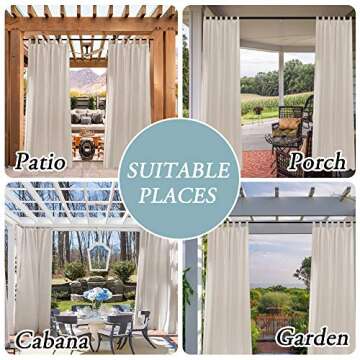 H.VERSAILTEX Outdoor Linen Sheer Curtains - Durable and Elegant