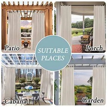 H.VERSAILTEX Outdoor Linen Sheer Curtains - Durable and Elegant