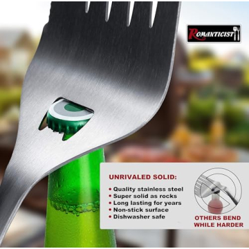 ROMANTICIST 4pc Heavy Duty Grill Tool Set for All
