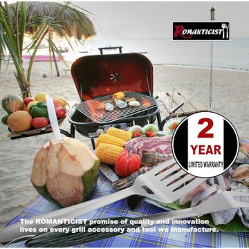 ROMANTICIST 4pc Heavy Duty Grill Tool Set for All
