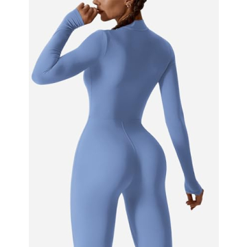 YEOREO Women's Long Sleeve Jumpsuit for Active Lifestyle