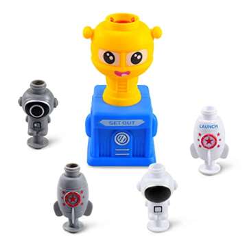 BAKAM Toddler Toys 3-4 for Boys Girls, Balloon Launcher & Powered Car Set, Fun Toddlers STEM Toy Balloon Pump Cars Racer Kit for Kids 3-5 (Bird)