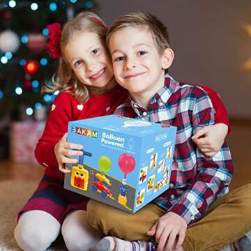 BAKAM Toddler Toys 3-4 for Boys Girls, Balloon Launcher & Powered Car Set, Fun Toddlers STEM Toy Balloon Pump Cars Racer Kit for Kids 3-5 (Bird)