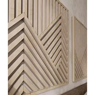 Other Furniture Mountains Wooden Wall Art - Set of 2 Panels - Modern Rustic Wood Wall Art for Home & Office Decor (Large, 34'' x 34'')