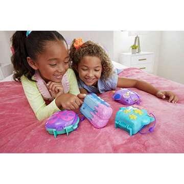 Polly Pocket Playset, Travel Compact with 2 Micro Dolls, Toy Boat & Surprise Accessories, Pocket Wor...