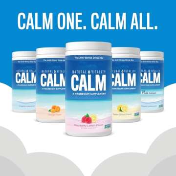 Natural Vitality Calm, Magnesium Supplement, Anti-Stress Drink Mix Powder, Gluten Free, Vegan, & Non-GMO, Cherry, 8 oz