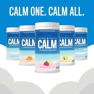 Natural Vitality Calm, Magnesium Supplement, Anti-Stress Drink Mix Powder, Gluten Free, Vegan, & Non-GMO, Cherry, 8 oz
