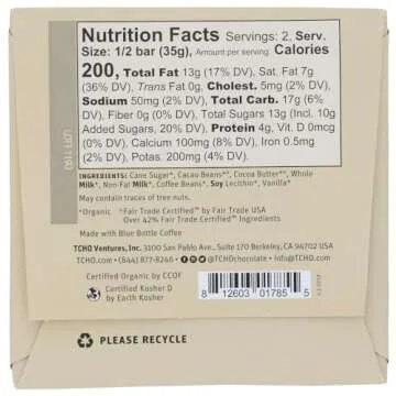 Tcho Organic Mokaccino Chocolate Bars - Deliciously Guilt-Free