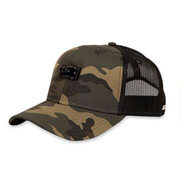ActionHat® Camo Curve Bill - Patented Floating Hat Mount Compatible for GoPro, DJI, Insta360 Action Cameras