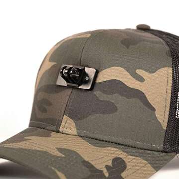 ActionHat® Camo Curve Bill - Patented Floating Hat Mount Compatible for GoPro, DJI, Insta360 Action Cameras