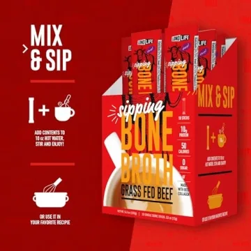 LonoLife Beef Bone Broth Powder with Collagen & Protein