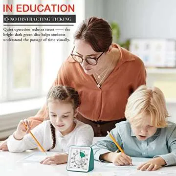 Secura 60-Minute Visual Timer, Classroom Timer, Countdown Timer for Kids and Adults, Time Management Tool for Teaching (Dark Green & Dark Green)