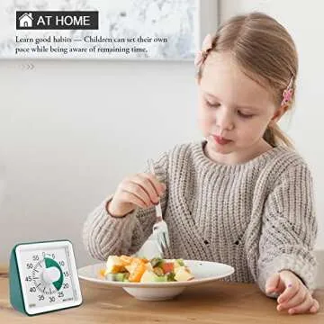 Secura 60-Minute Visual Timer, Classroom Timer, Countdown Timer for Kids and Adults, Time Management Tool for Teaching (Dark Green & Dark Green)