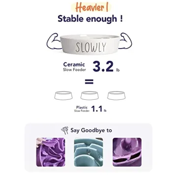 Ceramic Dog Slow Feeder Bowl | 1.5 Cups Puzzle Design