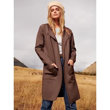 ANRABESS Women’s Open Front Cardigan – Stylish & Cozy for Fall Outerwear