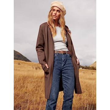 ANRABESS Women’s Open Front Cardigan – Stylish & Cozy for Fall Outerwear