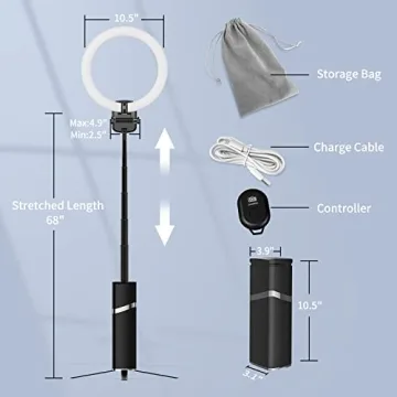 yAyusi Portable Ring Light - Perfect for Creators, 79" Tripod