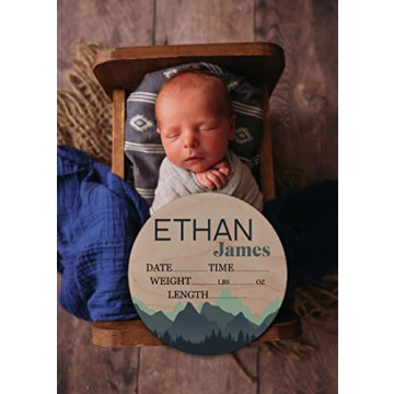 Personalized Birth Stat Sign for Newborns - Unique Nursery Decor