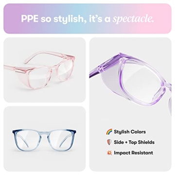 Stylish Stoggles Square Certified Safety Glasses with UV Protection
