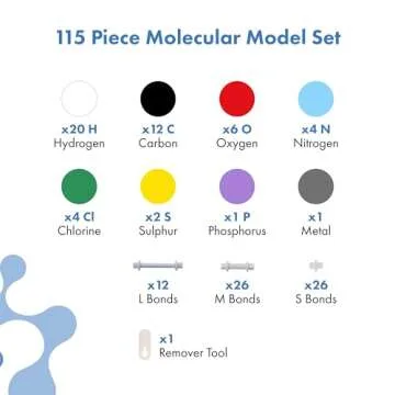 Old Nobby 115-Piece Chemistry Model Kit for Learning