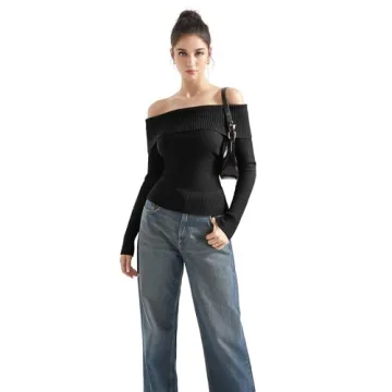 Stylish SUUKSESS Women Off Shoulder Sweater for Winter