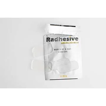 RADHESIVE 2 Packs X-Ray Marker (4) Adhesive Strips, Extra Strong & Sticky, Heavy Duty, Washable & Reusable Medical Adhesive by World of Xray, Use for X-Ray Markers & Holders (2 Packs, Clear)