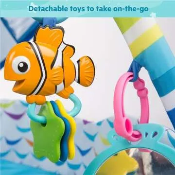 Bright Starts Disney Baby Finding Nemo Mr. Ray Ocean Lights & Music Gym, Ages Newborn +