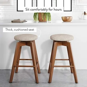 Amalia Kitchen Bar Stool with 360 Swivel Seat Design