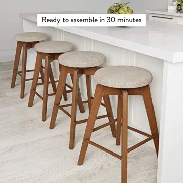 Amalia Kitchen Bar Stool with 360 Swivel Seat Design