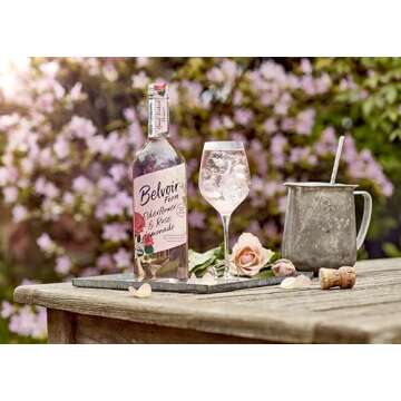 Belvoir Fruit Farms Elderflower and Rose Lemonade 750ml | Elegant Floral Lemonade | Natural Rose and Elderflower Extracts | Refreshing and Delicate | Perfect for Any Occasion