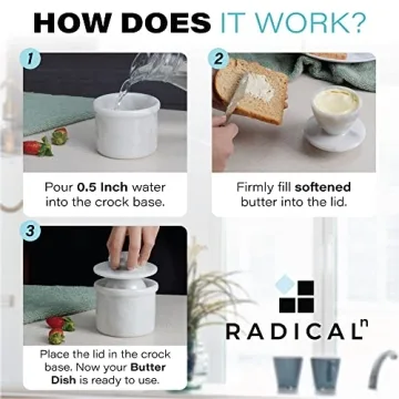 Radicaln Marble Butter Keeper for Elegant Kitchen Storage