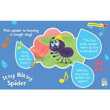 Itsy Bitsy Spider Children's 3-Button Sound Book for Babies and Toddlers; Favorite Nursery Rhymes