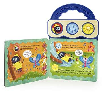 Itsy Bitsy Spider Children's 3-Button Sound Book for Babies and Toddlers; Favorite Nursery Rhymes