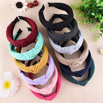 Colorful SIQUK 12 Piece Knot Headband Set