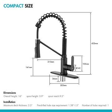AMAZING FORCE Touch-on Kitchen Faucet with 2 Modes Pull Down Sprayer, Single Handle Automatic Motion Sensor Kitchen Sink Faucet with Fingerprints Resistant, Chrome 1.8 GPM