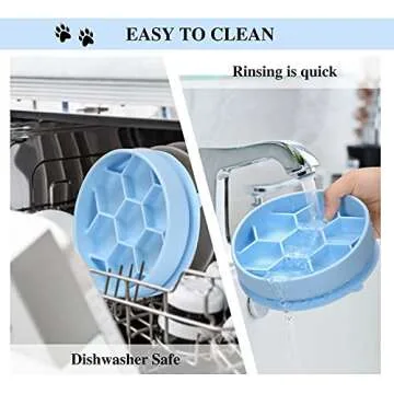 ALLYGOODS Silicone Slow Feeder Dog Bowls for Small Dogs/Medium Sized Dog - Slow Feeder Cat Bowl Wet Food/Dry Food - Cat Slow Feeder Bowl - Slow Cat Feeder Bowl Wet Food/Dry Food Small Breed