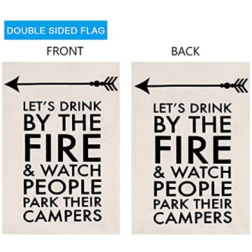 Funny Camping Garden Flag Delightful Outdoor Decor