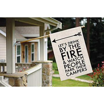 Funny Camping Garden Flag Delightful Outdoor Decor