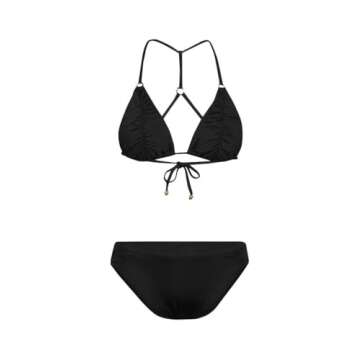 Sunshine 79 Women's Triangle Halter Bikini Top - Black