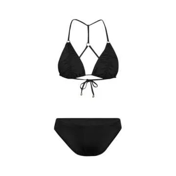 Sunshine 79 Women's Triangle Halter Bikini Top - Black