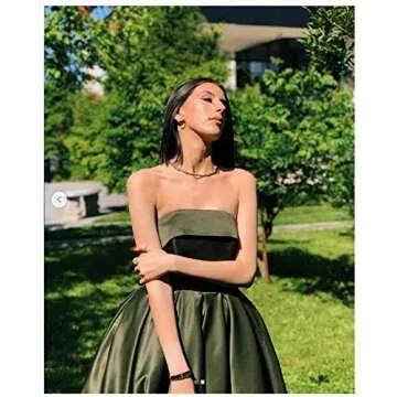 Meicuhap Women's Short Strapless Satin Homecoming Dresses Prom Dresses Pink US16