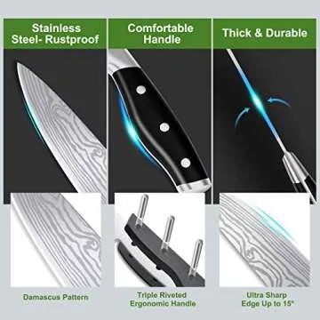 Quality Kitchen Knife Set with Block - 23 Pieces