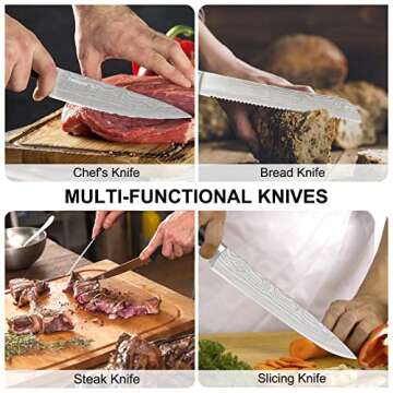 Quality Kitchen Knife Set with Block - 23 Pieces