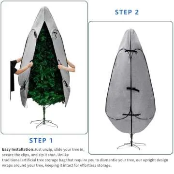 Upright Christmas Tree Storage Bag 6.5 Ft, Christmas Tree Cover for Upright Storage Fit 6.5 Ft, 6ft Christmas Tree Storage Bag 6 feet