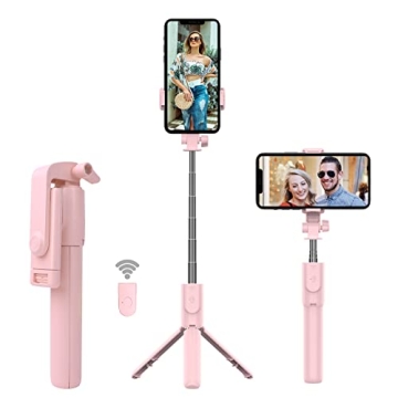 Trakxy Selfie Stick Tripods for iPhone Android with Remote 3 in 1 Extendable Bluetooth Selfie Stick ...