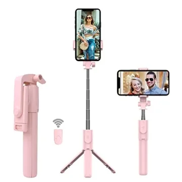 Trakxy Selfie Stick Tripods for iPhone Android with Remote 3 in 1 Extendable Bluetooth Selfie Stick ...