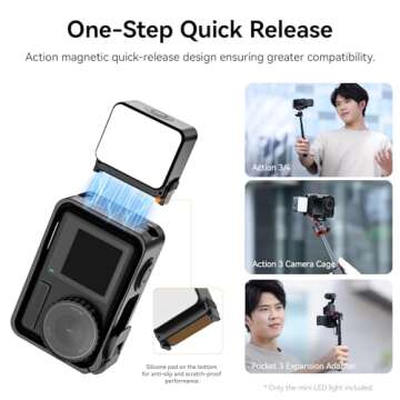 ULANZI LM18 Mini LED Action Camera Vlogging Light Video Light Waterproof Photography Magnetic Fill L...